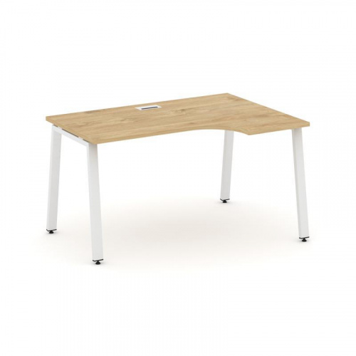 Style Project Стол рабочий эргоном. SN-6A.SPA-012(R) Тиквуд Светлый/Металл Антрацит 1580*700/980*750 фото 25