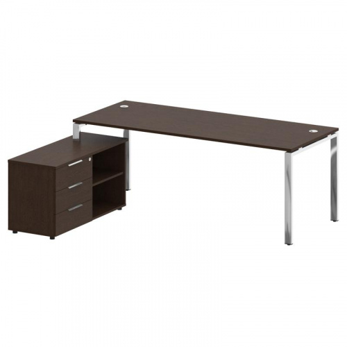 Стол руководителя с тумбой Metal System Direct БГ.СРТ-6.8 (L) фото 2