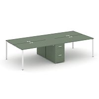 Бенч-система на 4 места с 1 опорной тумбой Concept CN.DRS-422