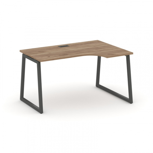 Style Project Стол рабочий эргоном. SN-4T1.SPA-002(R) Акация Лорка/Металл Антрацит/Заглушка Пластик фото 11