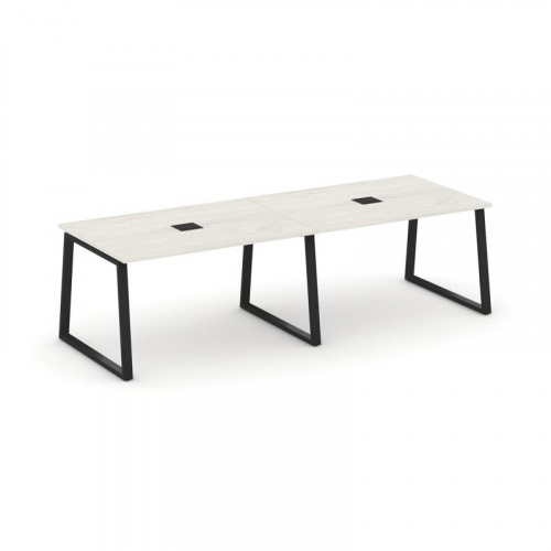 Style Project Стол переговорный SN-6T1.SPRG-013 Акация Лорка/Металл Антрацит/Заглушка Металл Антраци фото 4