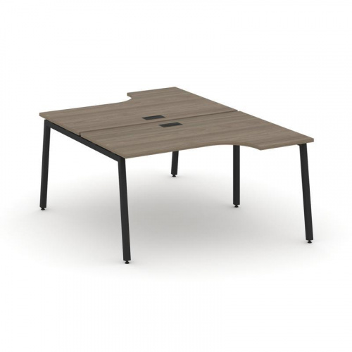 Style Project Рабочая станция эргоном. SN-4A.DRPA-021 Тиквуд Светлый/Металл Антрацит 1380*1632/1992*