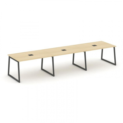 Style Project Стол переговорный SN-4T1.SPRG-023 Акация Лорка/Металл Антрацит/Заглушка Металл Антраци фото 28