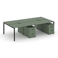 Бенч-система на 4 места с 2 опорными тумбами Concept CN.DRS-321