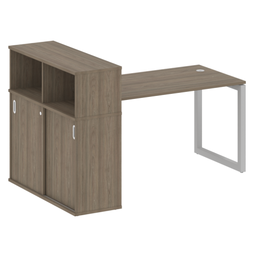 Стол офисный с шкафом-купе на О-обр. м/к Metal System Quattro 50БО.РС-СШК-3.3 фото 2