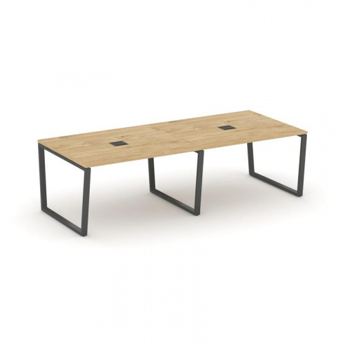 Style Project Стол переговорный SN-6T2.SPRG-044 Акация Лорка/Металл Антрацит/Заглушка Металл Антраци фото 22