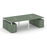 Бенч-система на 4 места с 2 опорными тумбами Concept CN.DRS-327