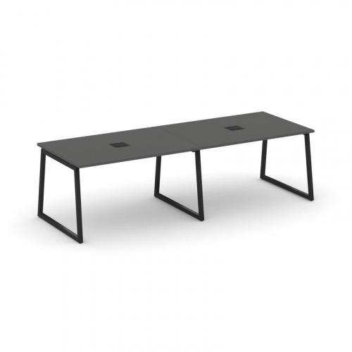 Style Project Стол переговорный SN-4T1.SPRG-012 Акация Лорка/Металл Антрацит/Заглушка Металл Антраци фото 5