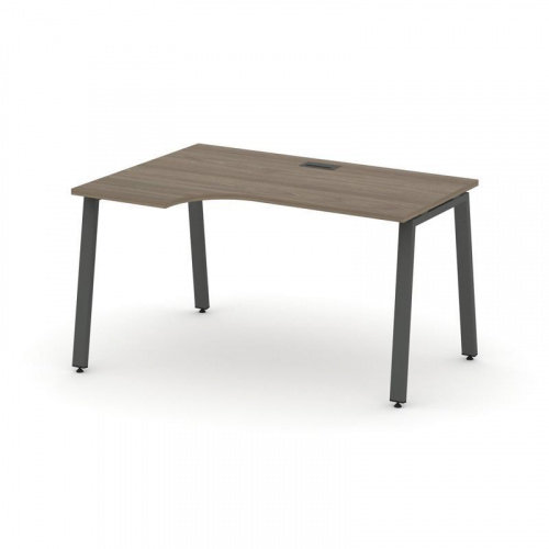 Style Project Стол рабочий эргоном. SN-6A.SPA-002(L) Дуб Наварра/Металл Белый 1580*600/980*750 фото 16