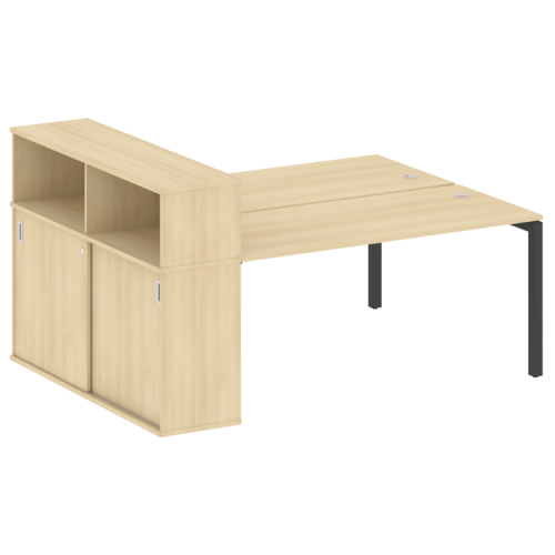 Бенч-система с шкафом-купе на П-обр. м/к Metal System Quattro 50БП.РС-СШК-2.4 фото 10