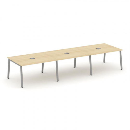 Style Project Стол переговорный SN-6A.SPRG-053 Дуб Табак/Металл Белый 4410*1180*750 фото 7