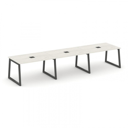 Style Project Стол переговорный SN-5T1.SPRG-023 Акация Лорка/Металл Антрацит/Заглушка Металл Антраци фото 24