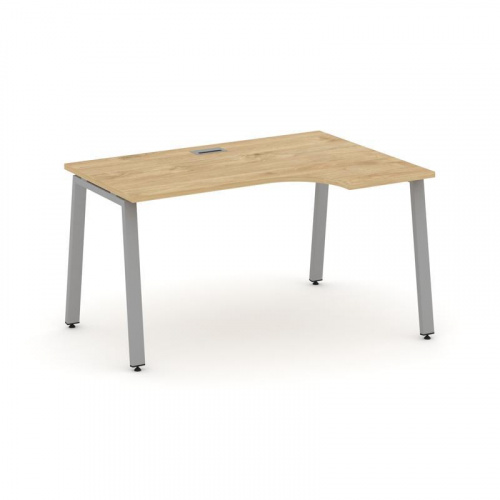 Style Project Стол рабочий эргоном. SN-6A.SPA-012(R) Тиквуд Светлый/Металл Антрацит 1580*700/980*750 фото 5